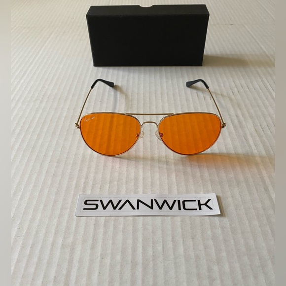 Swanwick Large Aviator Glasses Night Blue Light Blocking - Picture 7 of 16